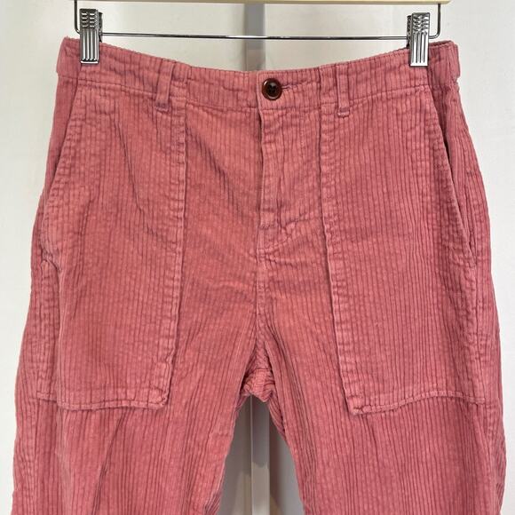ALEX MILL Neil Cotton Corduroy Utility Crop Pants Cotton Dusty Rose Pink Size 6 - Picture 4 of 10